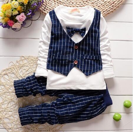 Ensembles de vêtements pour bébé garçon Gentleman - Tenue formelle d'anniversaire pour garçons, style moderne et nouveau design