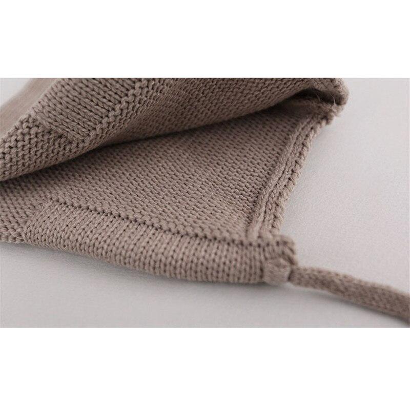 Bonnet Hiver Retro Tricoté Bébé Enfant Chapeau Chaud en Crochet pour Tout-Petits Bonnet de Sorcière Pointu pour Nouveau-né