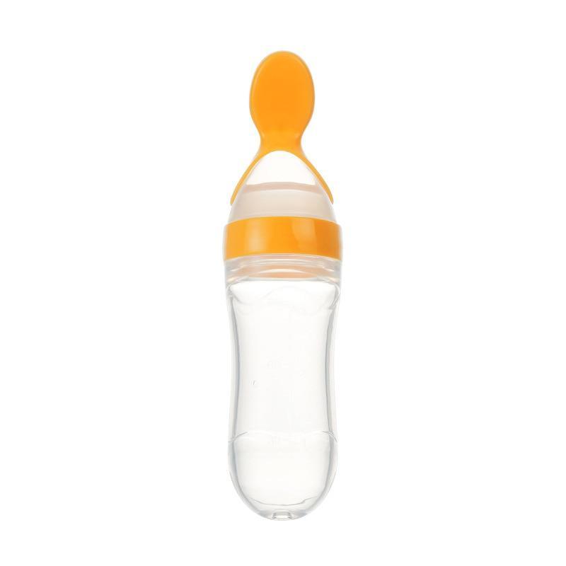 Biberon compressible avec cuillère pour bébé, bouteille de lait, entraîneur d'alimentation pour bébé, complément alimentaire pour bébé.