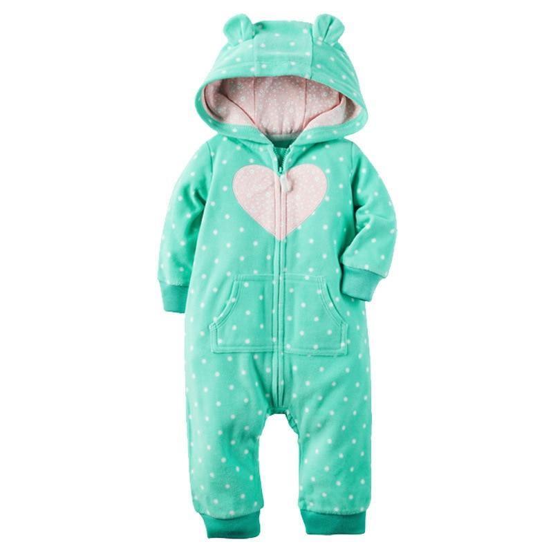 Combinaison à capuche en polaire à manches longues pour nouveau-nés, barboteuse moderne et populaire pour bébés filles et garçons
