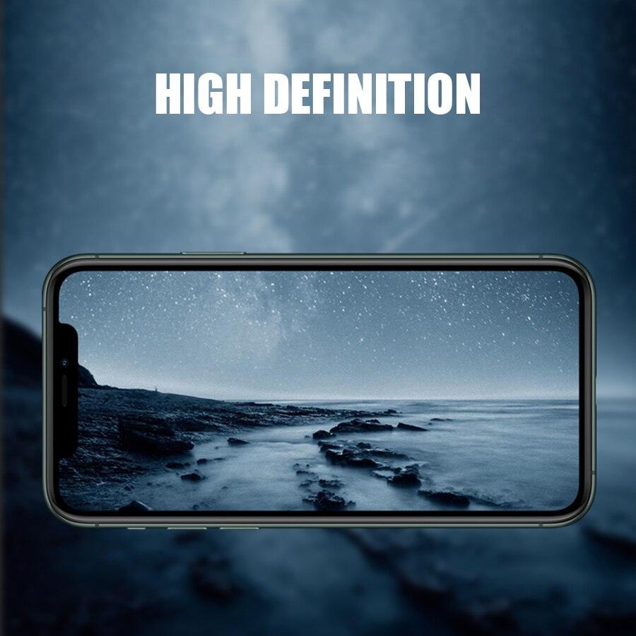 Verre Trempé Incurvé 5D 9H pour iPhone X XR XS 11 12 13 14 Pro Max 6 6S 7 8 Plus SE Mini Film de Protection d'écran Complet Dureté 9H Sans Bulles Installation Facile Film Protecteur d'écran