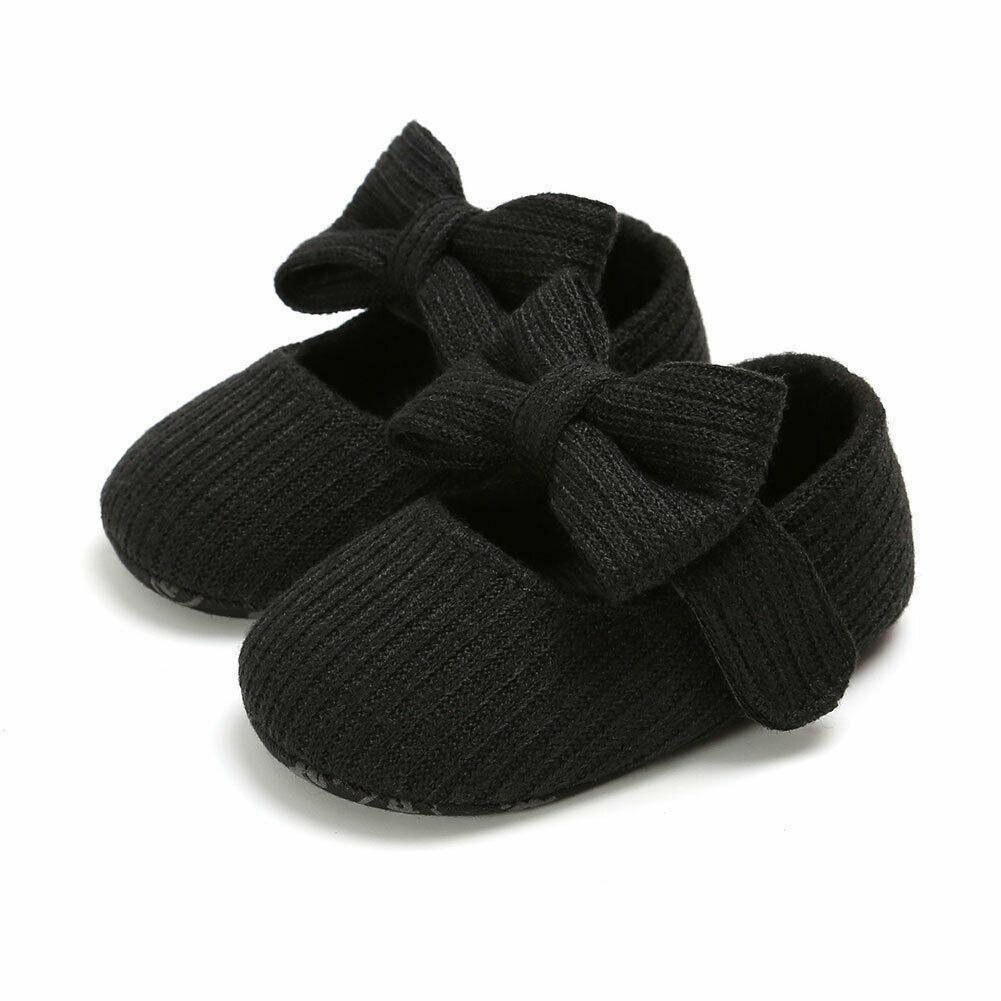 Chaussures de princesse pour bébé fille, nœud papillon, semelle souple, décontractées, pour nouveau-nés, 0-18 mois