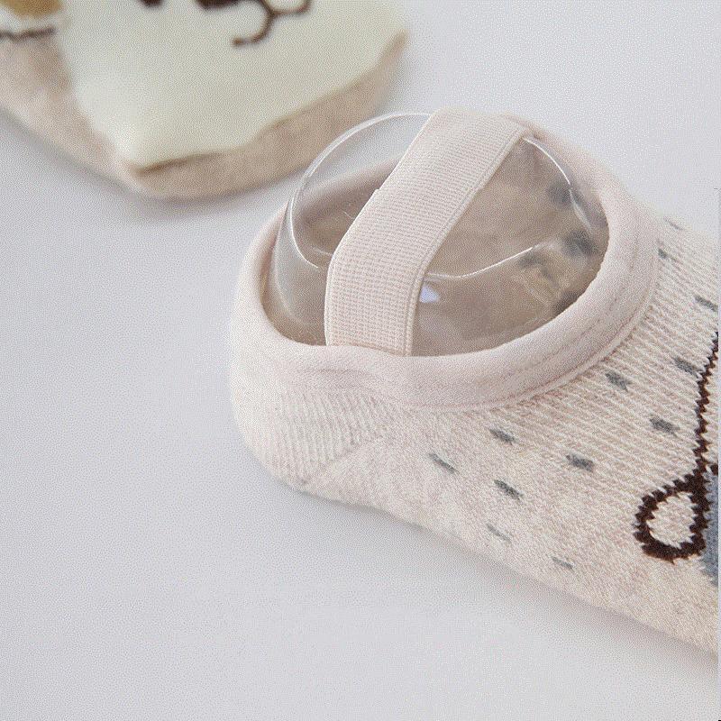 Chaussettes pour bébé de luxe modernes Chaussettes de marche pour nourrissons Chaussettes antidérapantes mignonnes en coton pour tout-petits 6 couleurs Chaussettes en polyester pour enfants