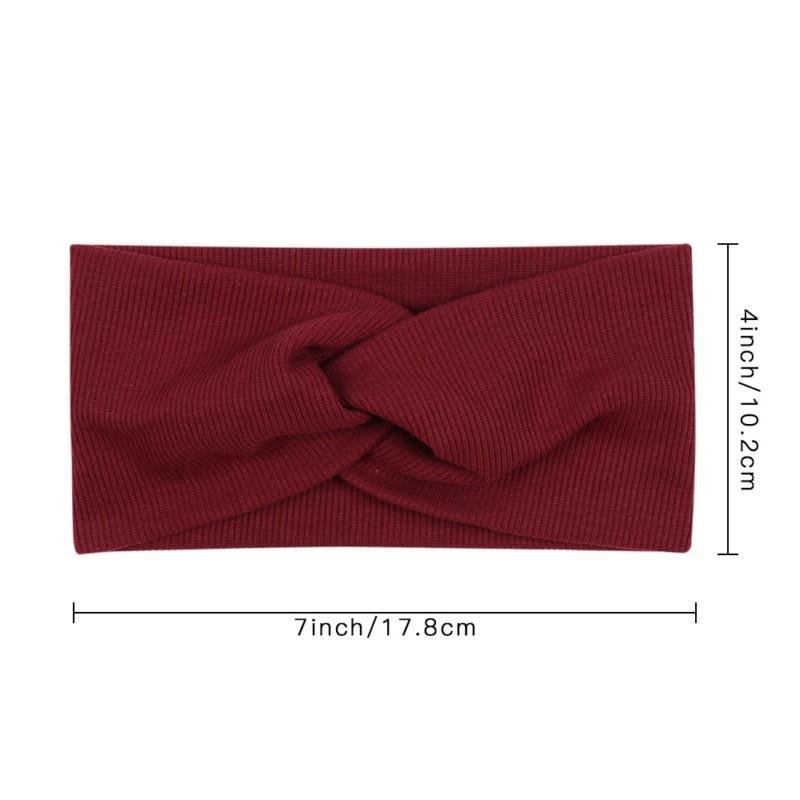 Bandeau Torsadé Élastique en Tricot pour Bébé Fille Femme Enfant Turban