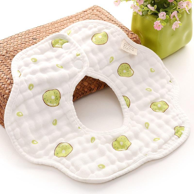 Bavoir unisexe 360° en gaze 8 épaisseurs pour bébé et enfant, serviette anti-bave pour nouveau-né et nourrisson