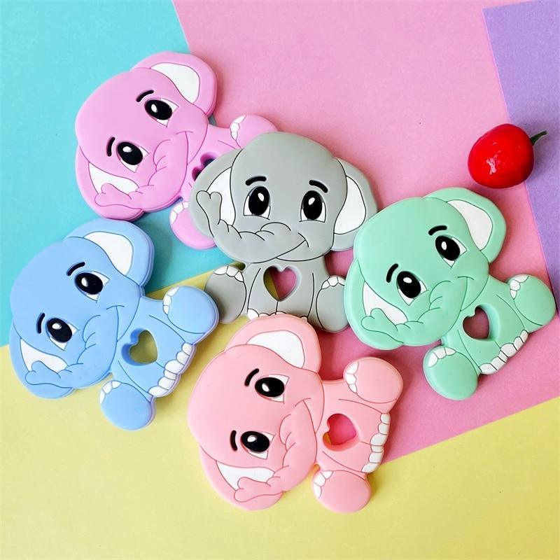 Jouet de dentition éléphant en silicone pour nouveau-nés, cadeau parfait pour bébés garçons ou filles