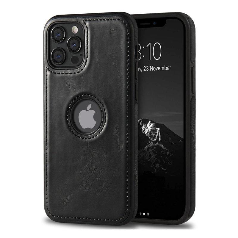 Coque de téléphone en cuir ultra-mince pour iPhone 13 Pro Max 12 Pro Max 14, housse de protection souple antichoc, étui arrière de protection antichoc pour appareil photo et écran en cuir PU pour iPhone