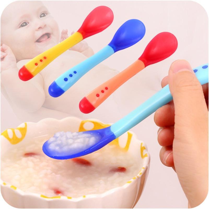 Ensemble unique cuillère et fourchette pour l'apprentissage de l'alimentation des nouveau-nés, facile à prendre en main pour les repas des enfants, couverts, fourchettes d'alimentation