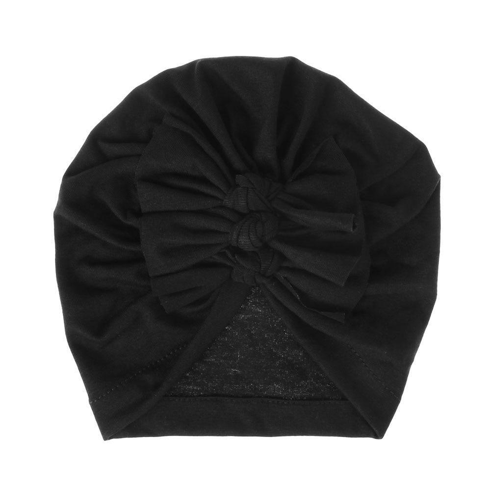 Turban Bonnet Coton Bébé Garçons et Filles Fait Main Moderne Chapeau Uni Bandeau pour Enfants