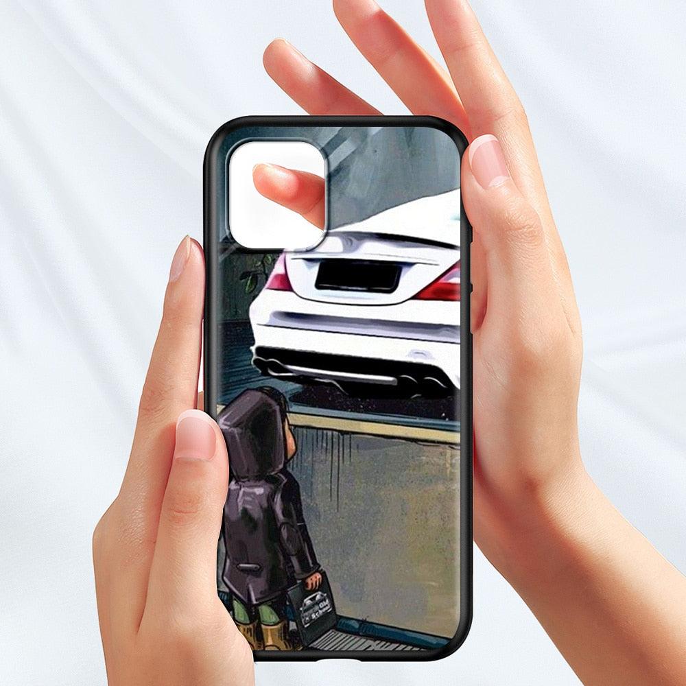 Meilleure Coque de Téléphone pour iPhone 14 11 13 12 Pro Max Mini X Xs Xr 6 6s 7 8 Plus Voiture de Sport Garçon Protection Flexible Souple Tpu Transparente