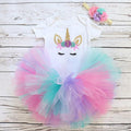 Robe moderne licorne pour bébé fille 1 an tenue de fête d'anniversaire vêtements de princesse pour bébé fille 12 mois enfants