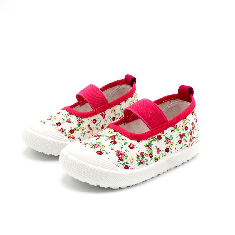 Chaussures Bébé Fille Toile Enfants Baskets Décontractées Couleurs Bonbon Fleurs Pour Filles Imprimés Floraux