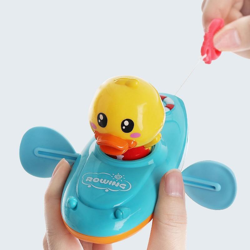 Jouets de bain pour bébé dessin animé, jouet d'eau classique en forme de canard à tirer pour bébé, jouet de bain pour l'éducation précoce du nourrisson, jouet de natation de plage pour enfants.
