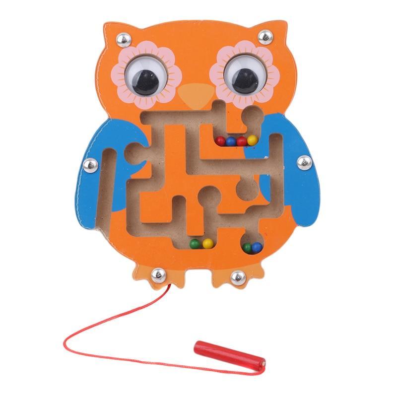 Jeu de labyrinthe magnétique pour enfants, jouet en bois pour enfants, jeu de puzzle en bois pour enfants, casse-tête éducatif précoce en bois, tableau intellectuel Stevvex