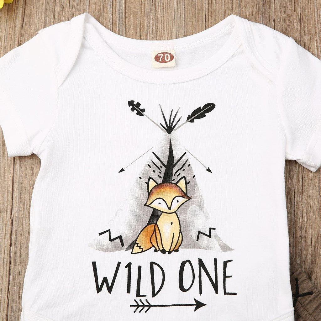 Grenouillère à manches courtes imprimé animaux de dessins animés pour nouveau-né garçon/fille, style automne, pour garçons et filles