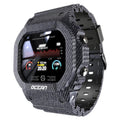 Montre connectée militaire Ocean Army pour hommes et femmes, pour le fitness et le sport, avec suivi de la pression artérielle, notifications de messages, moniteur de fréquence cardiaque et horloge, pour Android