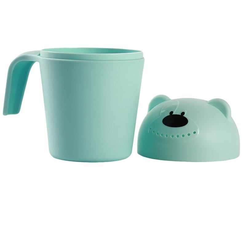 Bébé Enfants Dessin Animé Ours Bain Tasse Bébé Douche Shampooing Tasse Seau Bébé Douche Cuillère Eau Cheveux Pour Enfants