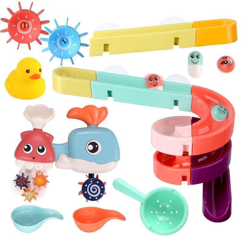 Jouets de bain, ventouses, pistes de billes, jouets aquatiques pour enfants, jeux de douche pour baignoire