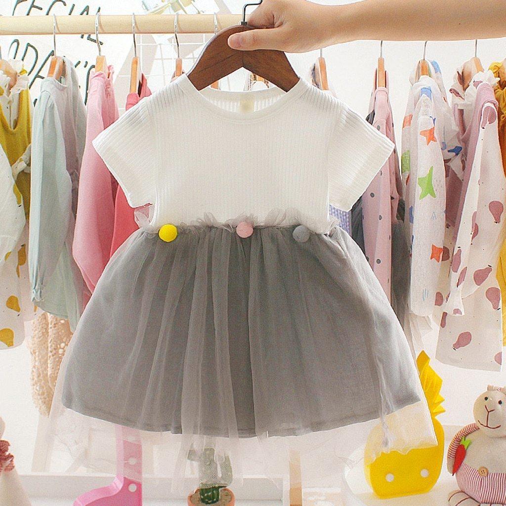 Robes de princesse décontractées en tulle patchwork pour bébés filles, nouvelle mode printemps