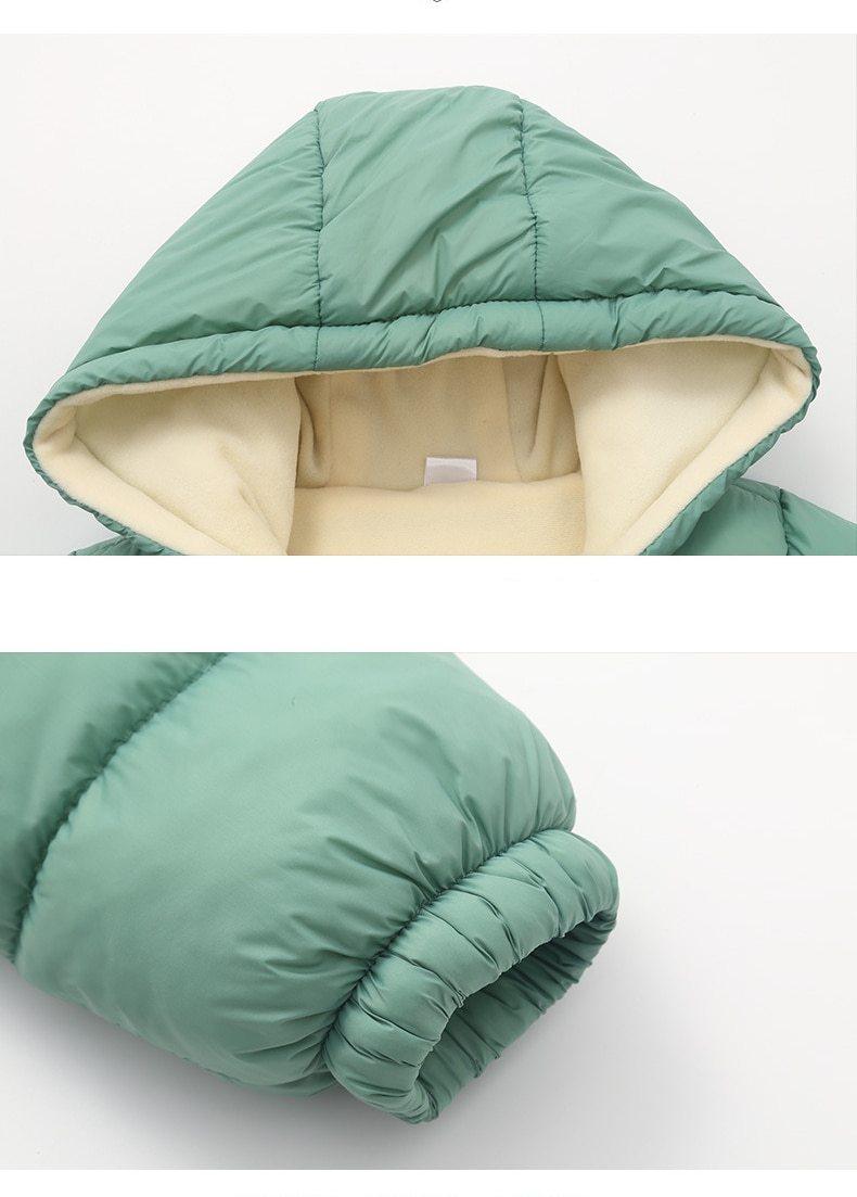 Vestes chaudes à capuche pour bébés filles et bébés garçons pour l'hiver, au design moderne, neuf et luxueux.