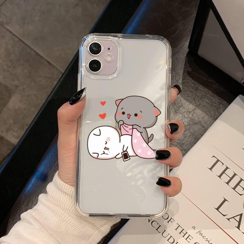 Coque de téléphone Chat pour iPhone 11 12 13 Mini Pro Xs Max 8 7 6 6s Plus X 5s Se 2020 Xr Coque en polycarbonate Imprimée Design coloré Coque de téléphone en silicone
