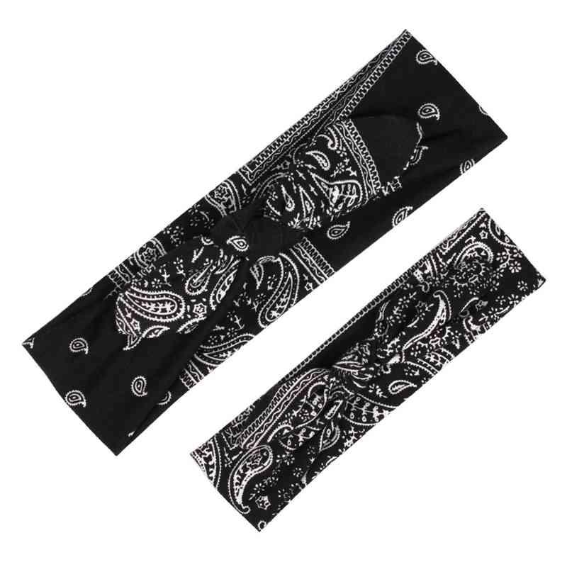 Bandeaux modernes de luxe avec nœud pour mère et bébé, turbans avec oreilles de lapin, élastiques, imprimés rétro, accessoires de coiffure parent-enfant