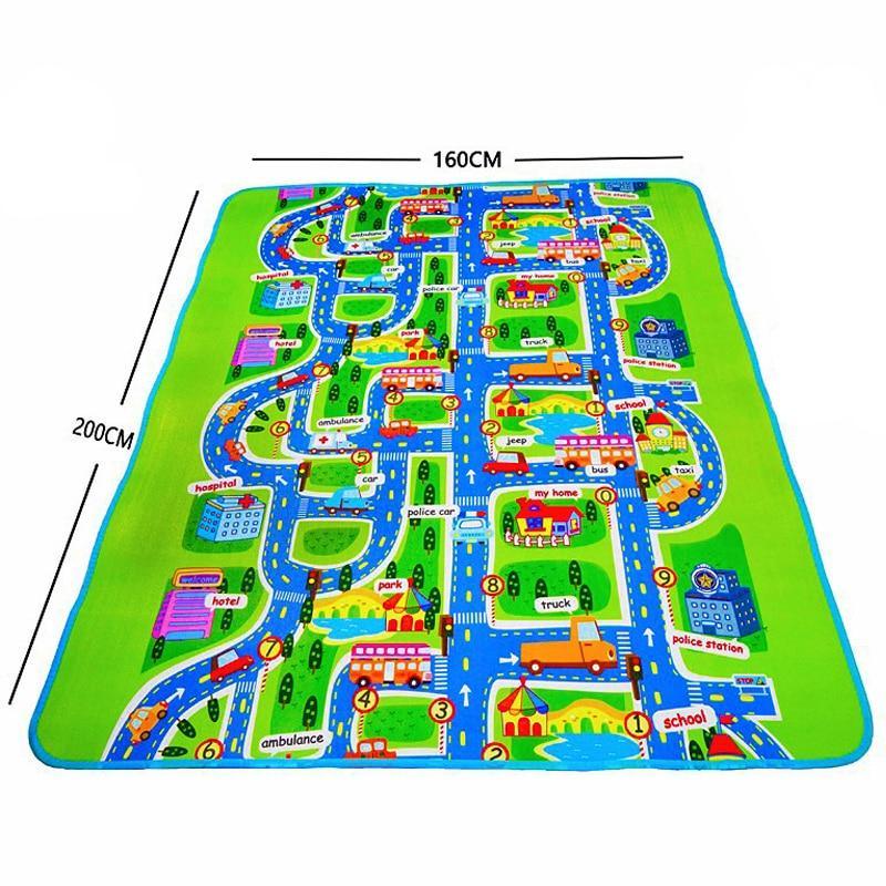 Tapis de jeu pour bébé, tapis de rampement, tapis pour enfants, tapis de développement, tapis de jeu pour enfants, tapis de jeu routier, tapis de puzzle pour enfants