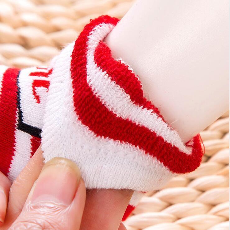 Chaussettes de Noël de luxe en coton d'hiver et d'automne pour bébés filles garçons, chaussettes en éponge pour enfants avec flocon de neige, élan, Père Noël