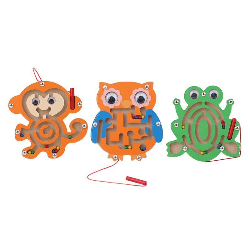 Jeu de labyrinthe magnétique pour enfants, jouet en bois pour enfants, jeu de puzzle en bois pour enfants, casse-tête éducatif précoce en bois, tableau intellectuel Stevvex
