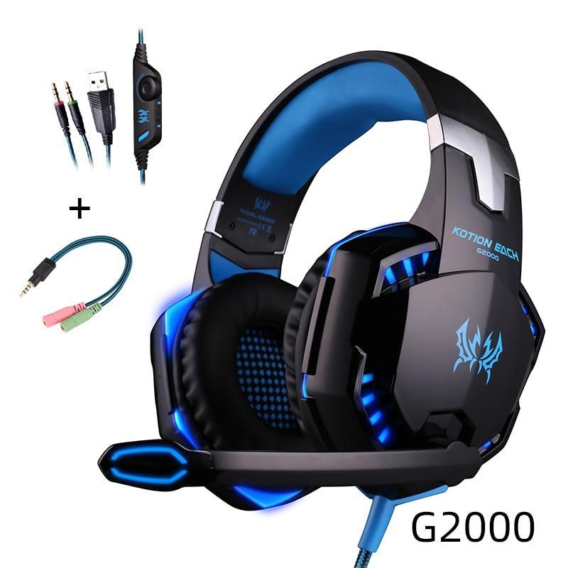 Micro-casque de jeu STEVVEX de luxe moderne supra-auriculaire pour PC et jeux, avec basses profondes et microphone filaire