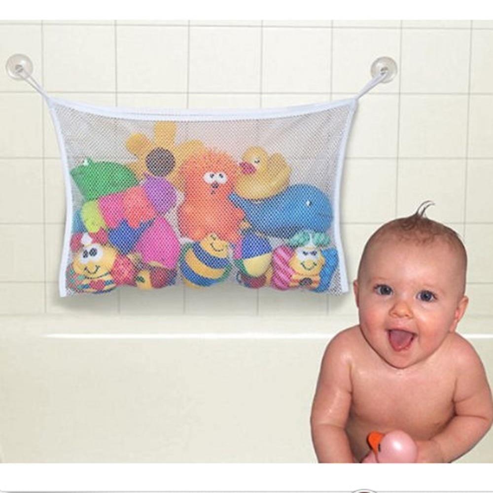 Sac en filet de salle de bain pour bébé Sac de jouets de bain pour enfant Ventouse filet de rangement pour jouets