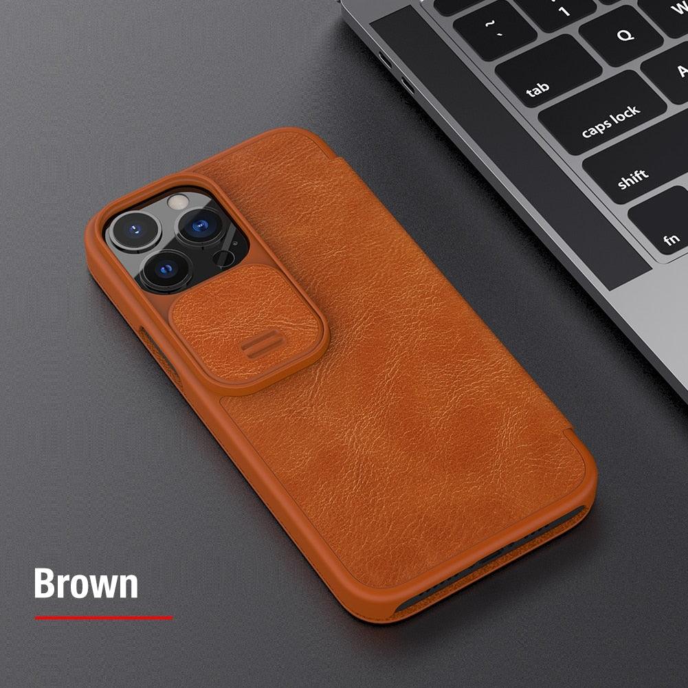 Coque arrière rigide absorbant les chocs pour iPhone 13 Pro Max - Étui appareil photo coulissant noir élégant pour iPhone 13 Mini 13 Pro Max