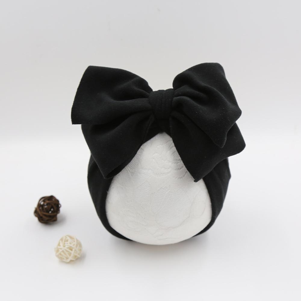 Bonnet pour bébé nouveau-né en coton moderne et élégant, avec nœud supérieur, excellent pour les accessoires de photographie, turban pour bébé