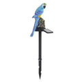 Lampe décorative LED étanche en forme de perroquet pour jardin, éclairage solaire extérieur en résine pour allée, porte, pelouse