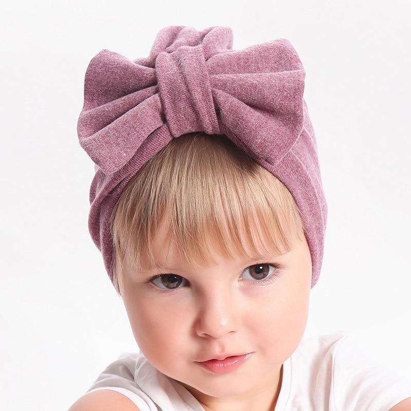 Bébé Turban Fille Chapeau Moderne Tendance Grand Nœud Bonnet Accessoires De Style Original