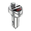 Chargeur de voiture noir Transmetteur FM Bluetooth Lecteur MP3 Audio de voiture Kit voiture carte TF Chargeur de téléphone de voiture double USB 3,4 A