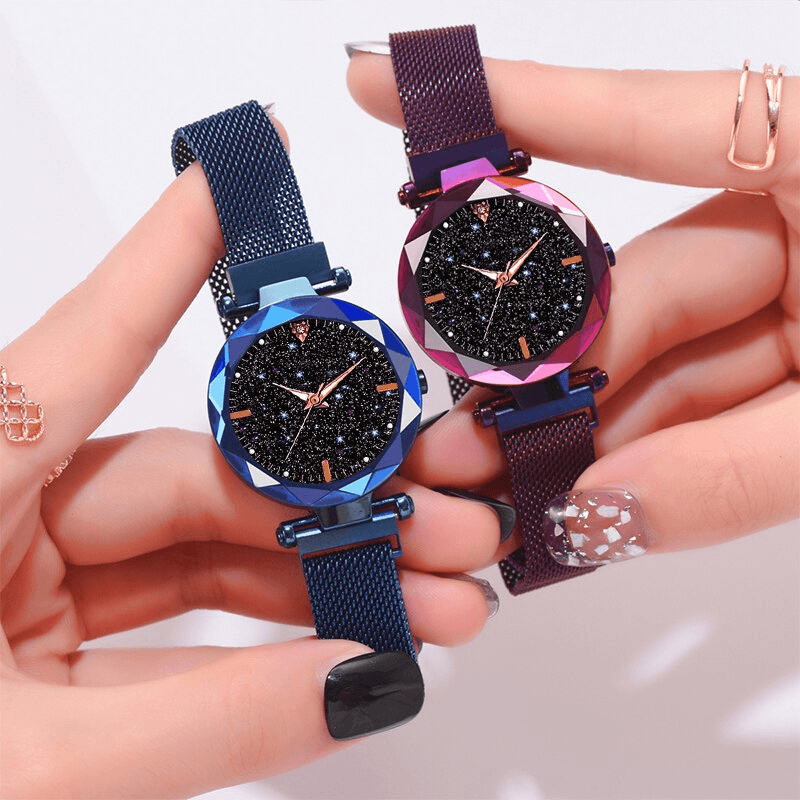 Nouvelles Montres de Luxe pour Femmes Montre Femme Ciel Étoilé Magnétique Étanche Bracelet Pour Femmes et Filles