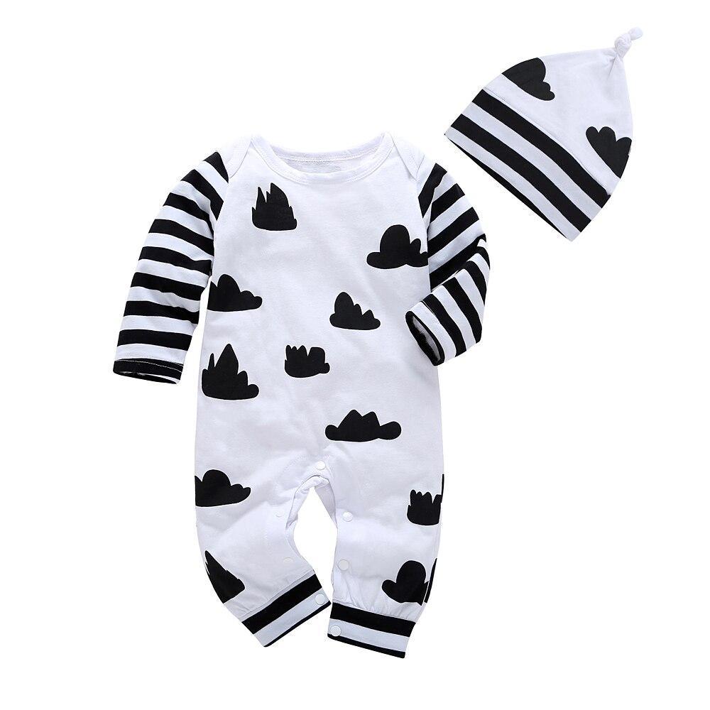 Grenouillères Bébé Garçon Manches Longues Tête de Cerf Combinaisons Nouveau-né Tenues Pour Filles et Garçons Pyjamas