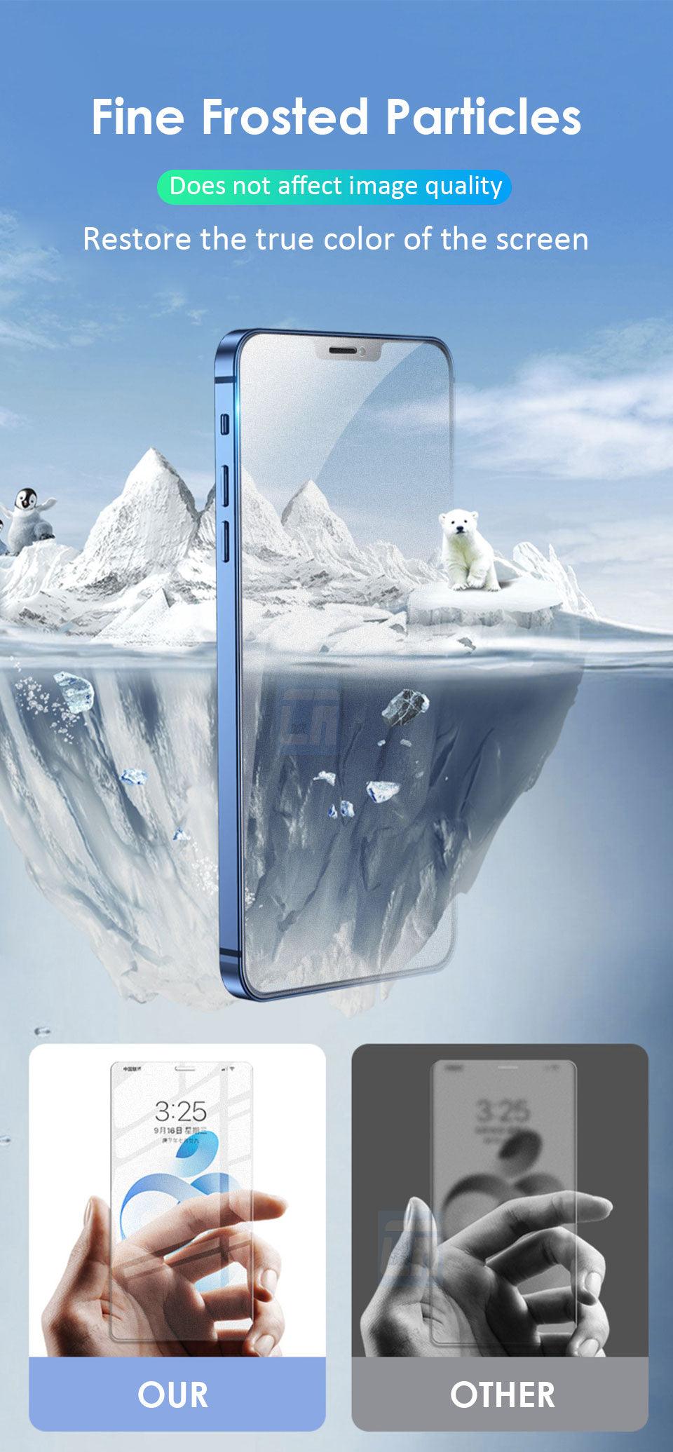 Protecteur d'écran mat pleine couverture pour iPhone 13 Pro 12 Mini 11 Verre trempé sur iPhone 12 11 pro X XS Max XR Verre de protection HD Verre trempé Film de protection anti-rayures