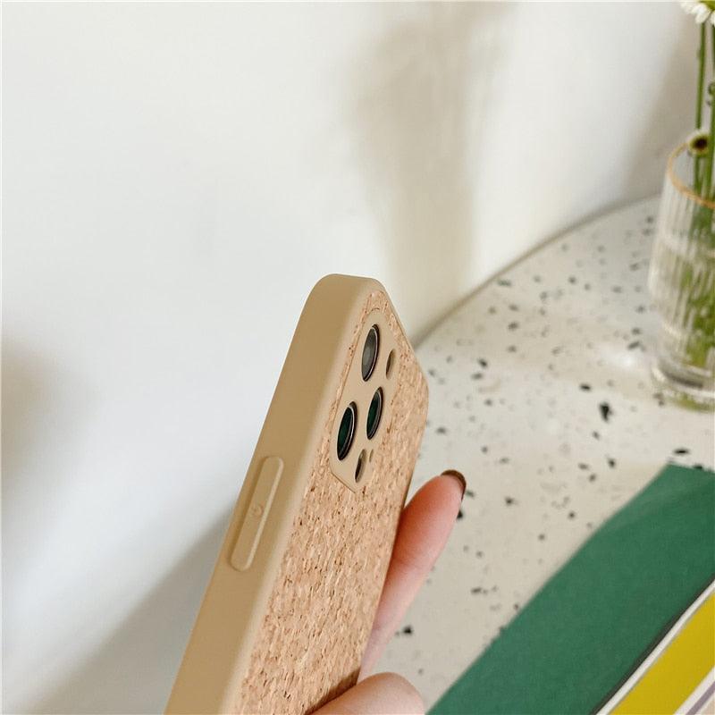 Coque de téléphone en sciure de bois compressée pour iPhone 14 13 Pro Max 12 11 X XR XS 6 7 8 Plus, solide, antichoc, respirante, ultra-mince, couvercle intégral, anti-poussière, anti-empreintes digitales, résistante aux rayures