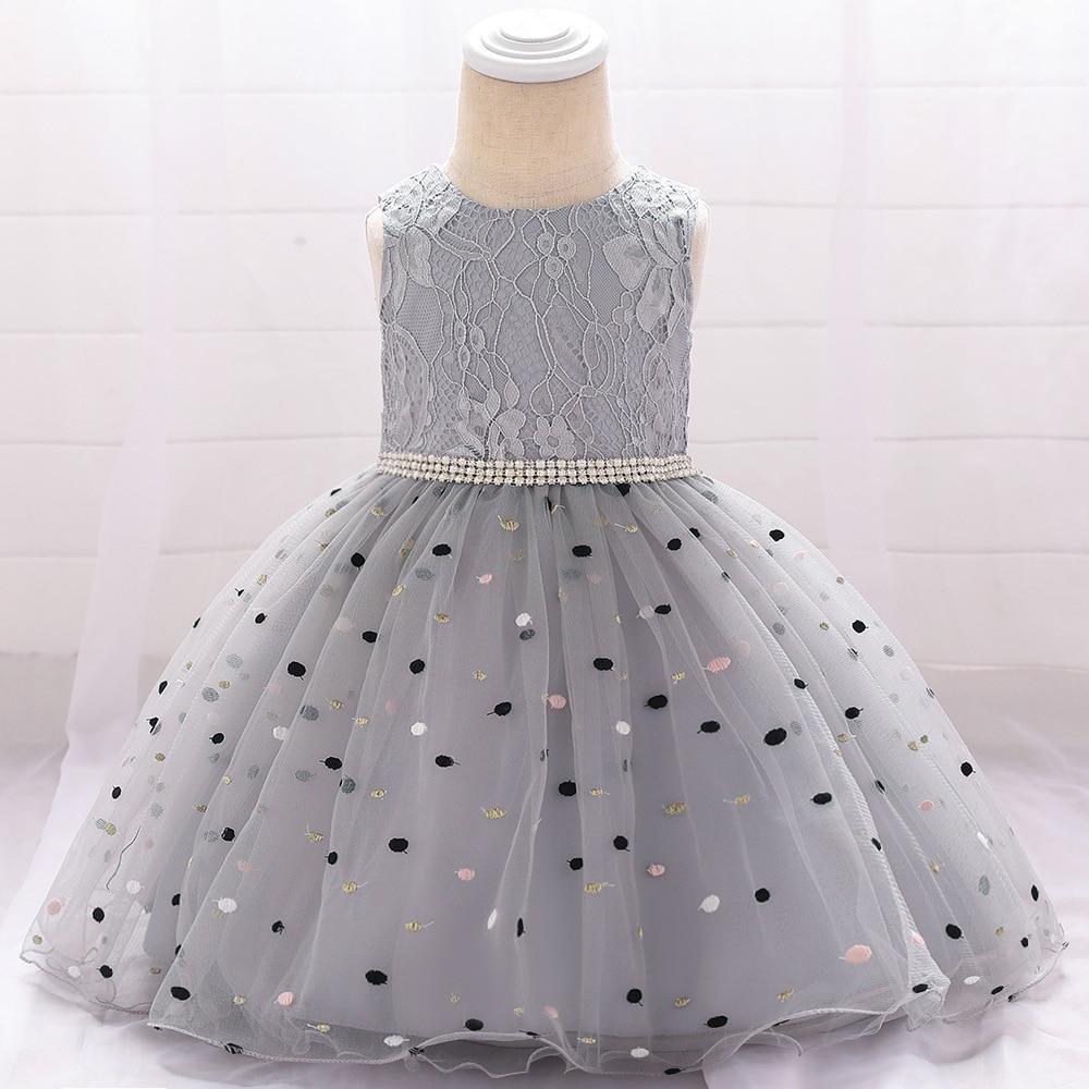 Nouvelle Robe d'Anniversaire Princesse à Pois pour Bébé Robe de Bal Vêtements Design Unique Cadeau Parfait