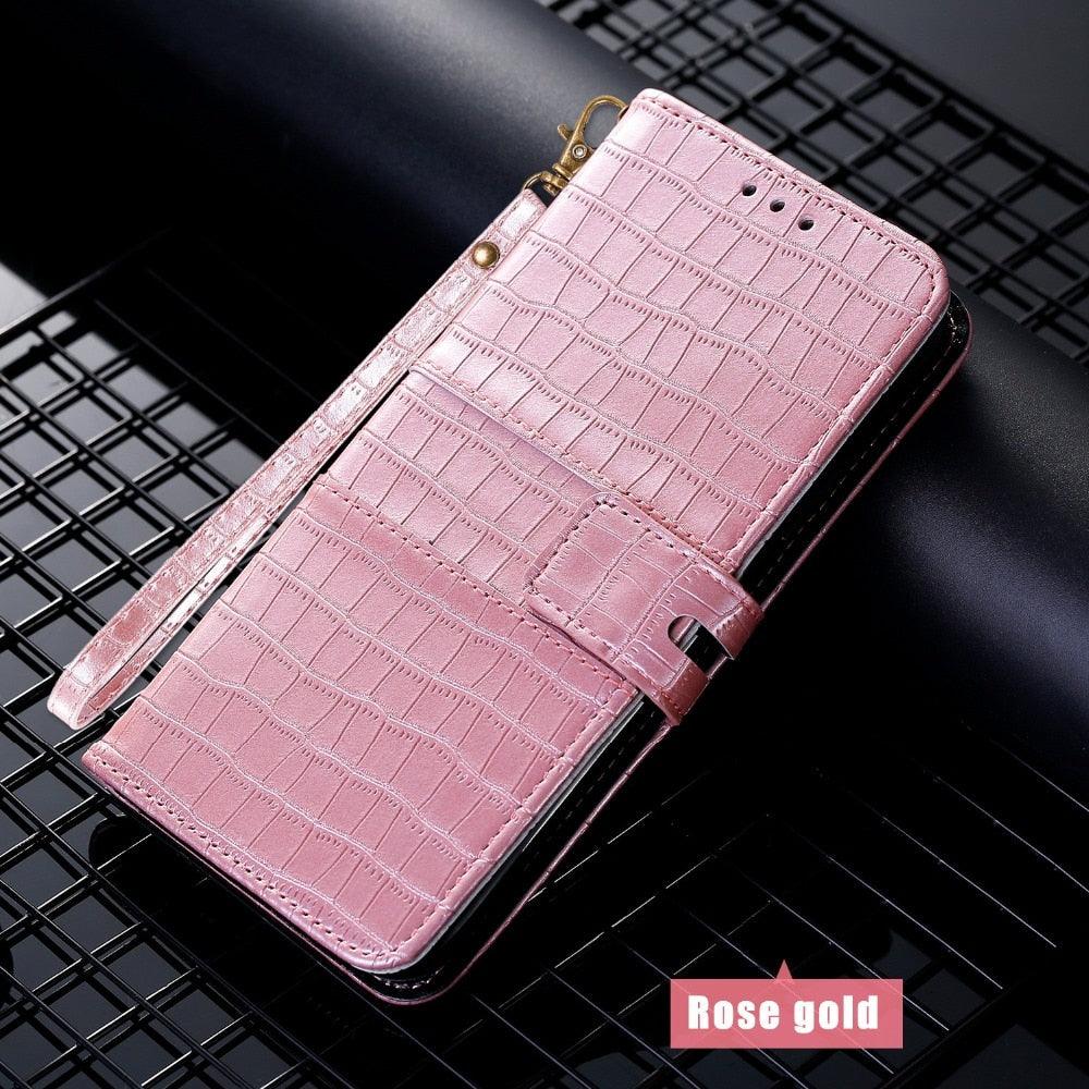 Étui à rabat motif de luxe pour iPhone 13 12 Mini 11 Pro Étui portefeuille en cuir avec support de carte Housse de protection anti-radiation pour iPhone