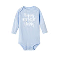 Joyeux Anniversaire Papa, Grenouillère Bébé Unisexe à Manches Longues pour Nouveau-nés, Motifs Modernes avec Imprimé de Fête