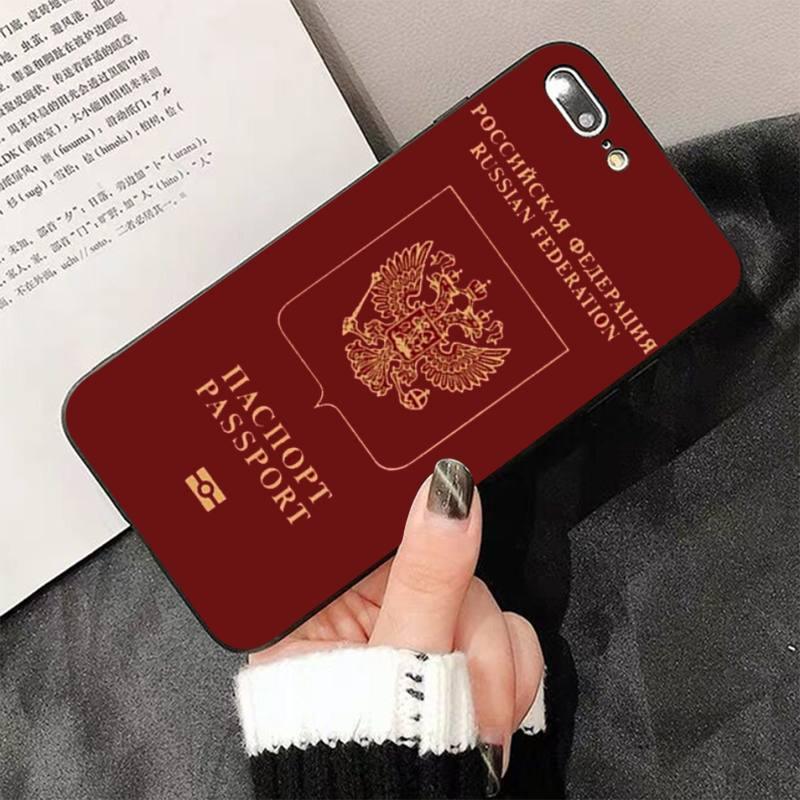 Coque de téléphone Fashion Passport pour iPhone 13 8 7 6 6s Plus X 5s Se 2020 Xr 11 12 Pro Xs Max Coque souple en silicone