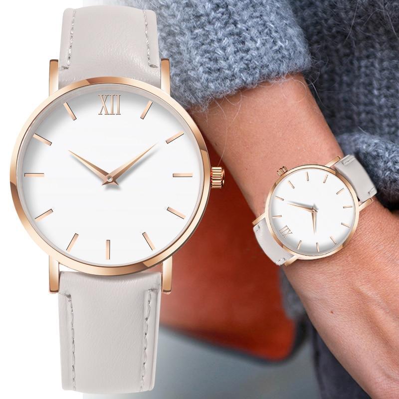 Nouvelles montres STEVVEX pour femme, montre-bracelet décontractée en cuir à quartz pour femmes et filles
