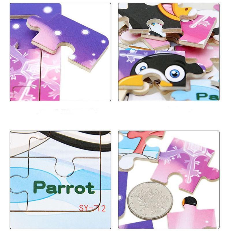 38 modèles de puzzles en bois, jouets animaux/véhicules pour bébés de 2 à 6 ans, jouets éducatifs précoces pour enfants