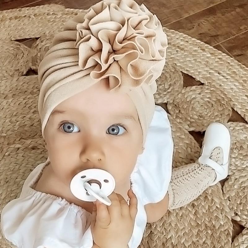 Bandeau Turban Fleur Mignon Chapeau Doux Bébé Nourrisson Accessoires Cheveux pour Nouveau-né