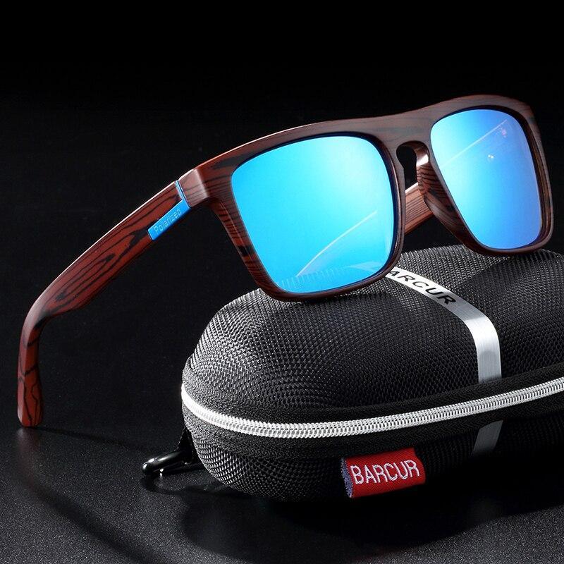 Lunettes de soleil de luxe polarisées imitation bois pour hommes et femmes Style rétro Lunettes de soleil de mode Oculos de sol