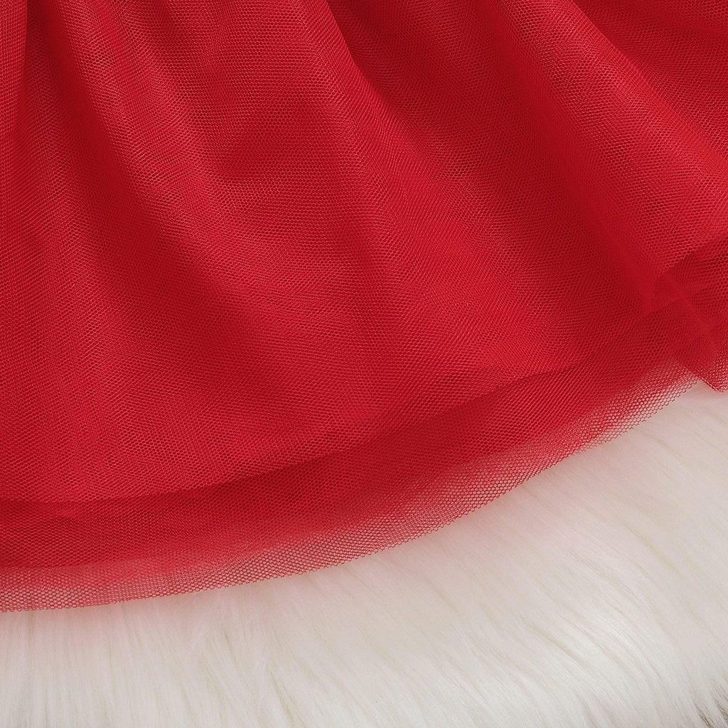 Bébé Filles Noël Père Noël Robe Rayée Imprimée + Bandeau Tenue de Princesse de Fête Excellent Look