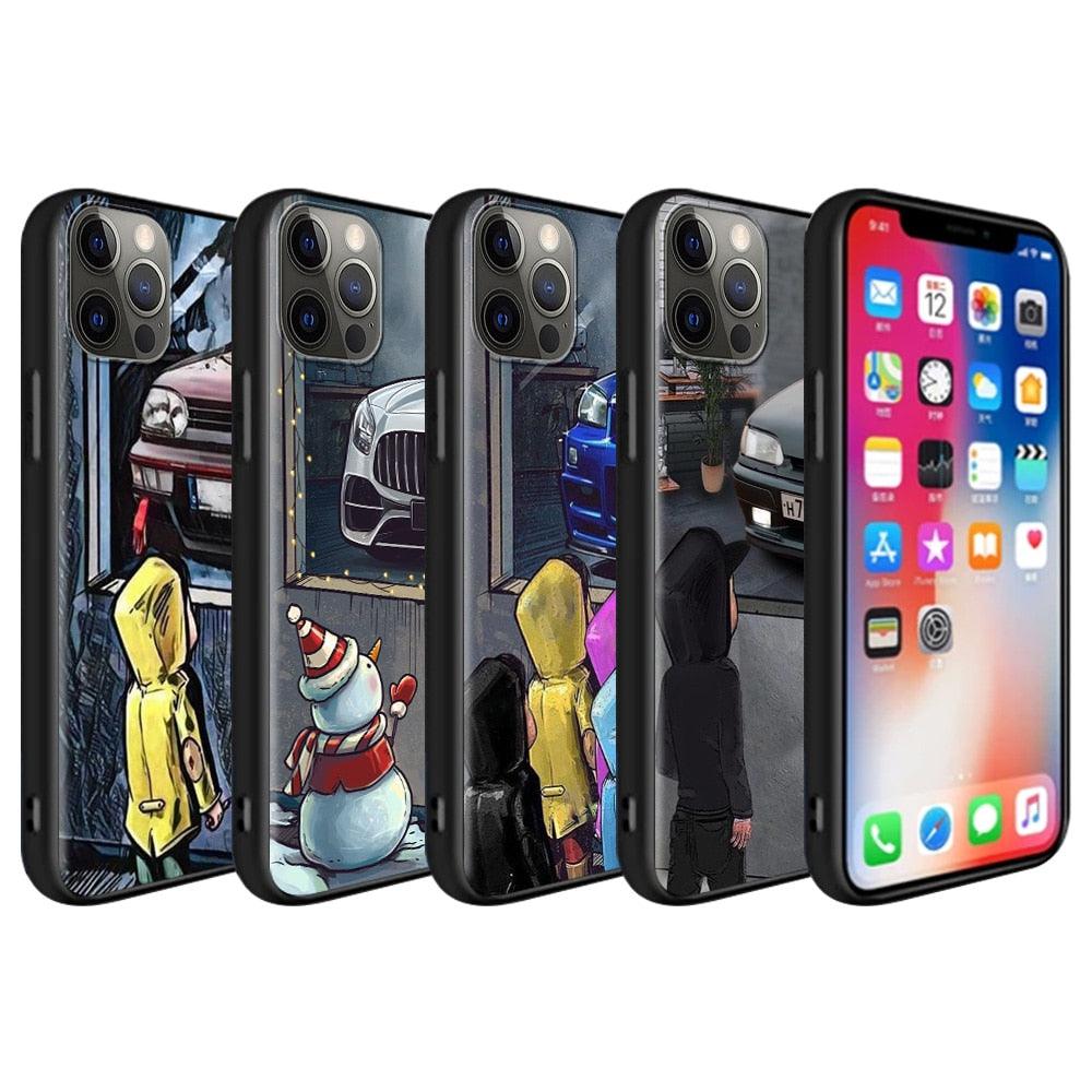 Meilleure Coque de Téléphone pour iPhone 14 11 13 12 Pro Max Mini X Xs Xr 6 6s 7 8 Plus Voiture de Sport Garçon Protection Flexible Souple Tpu Transparente